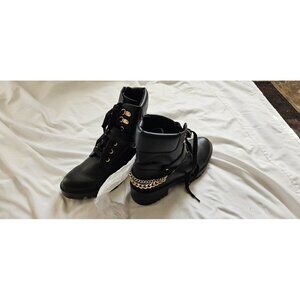 Rachel Zoe Millie black combat boots